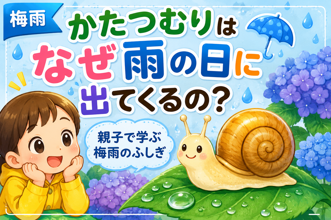 かたつむりはなぜ雨の日に出てくるの？親子で学ぶ梅雨のふしぎ🐌