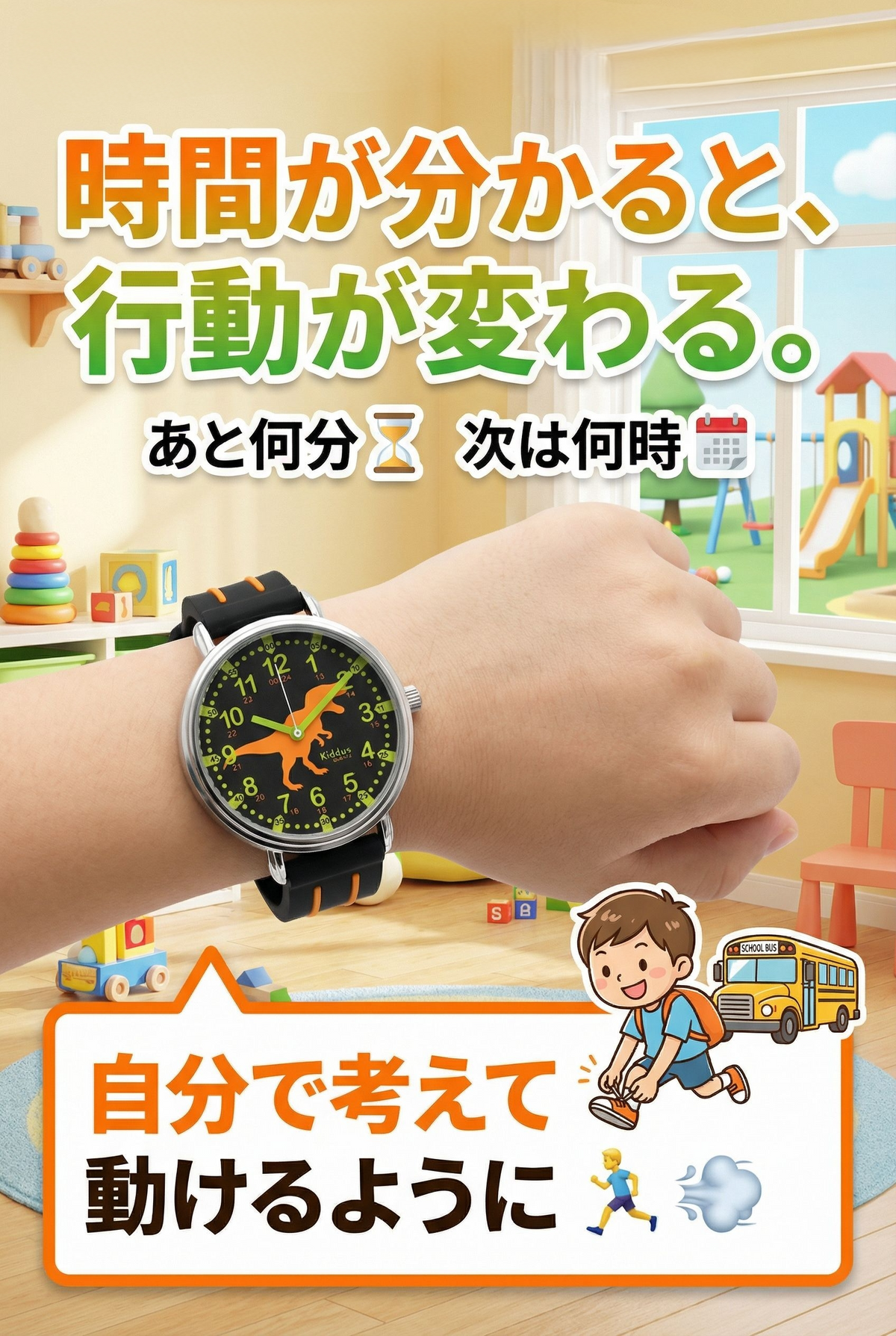 キッダス 知育腕時計 男の子向け 全6種（小学生）